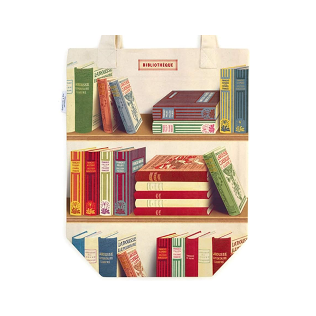 Vintage Library Book Tote Bag