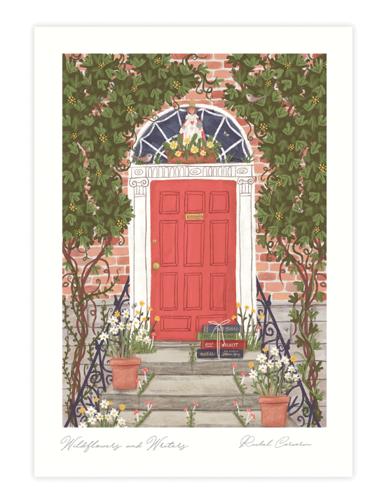 Irish Writers and Wildflowers Print