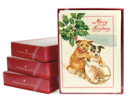 Christmas Dogs Boxed Notecards