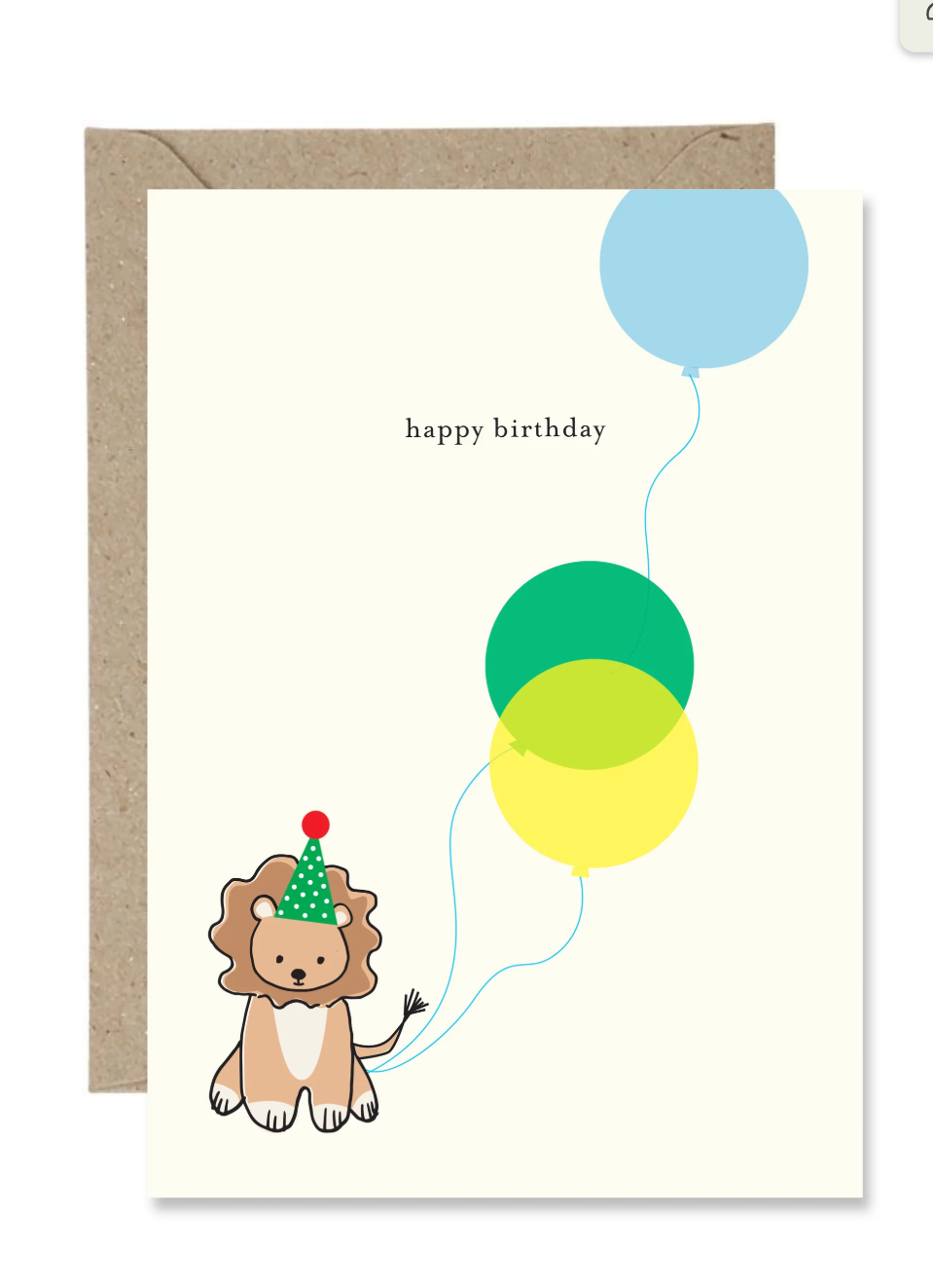 Happy Birthday Lion (Paper Gull)