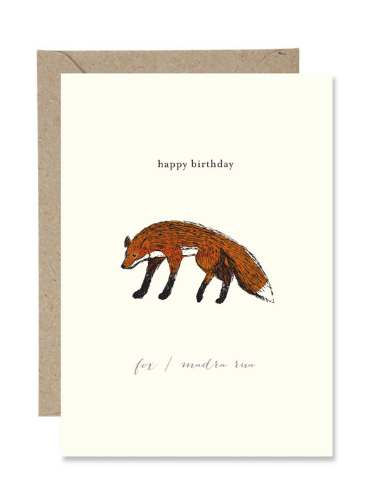Happy Birthday Fox (Paper Gull)