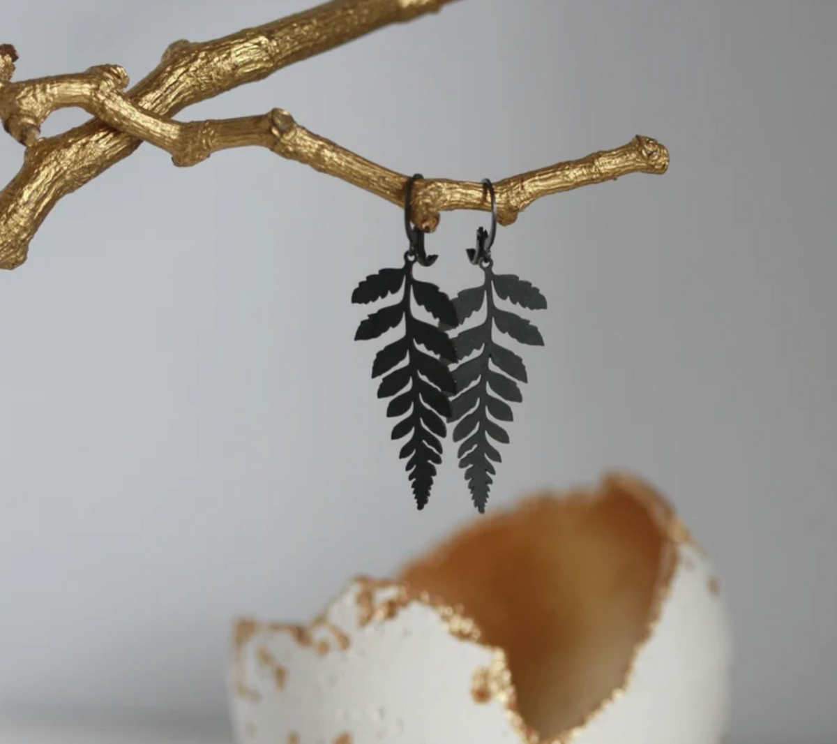 Kaiko Black Fern Earring