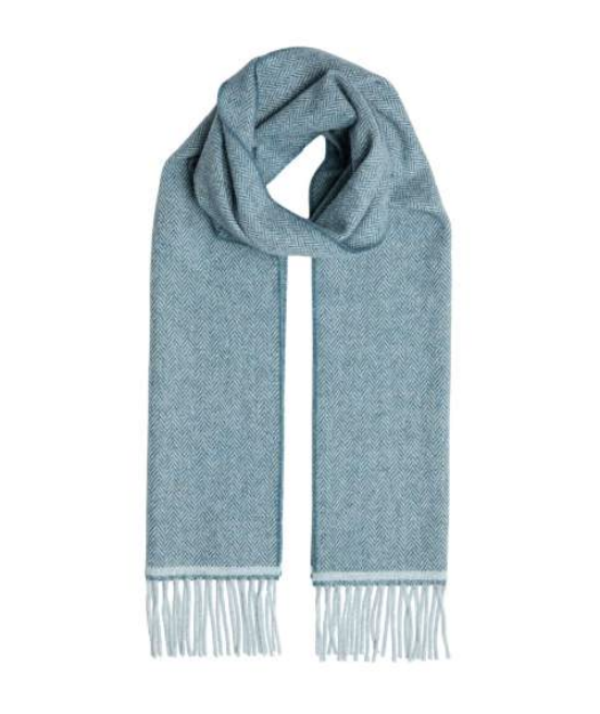 Foxford Aqua Mist Lambswool Scarf