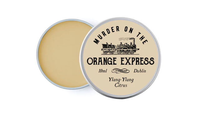 Murder on the Orange Express Lip Balm tin